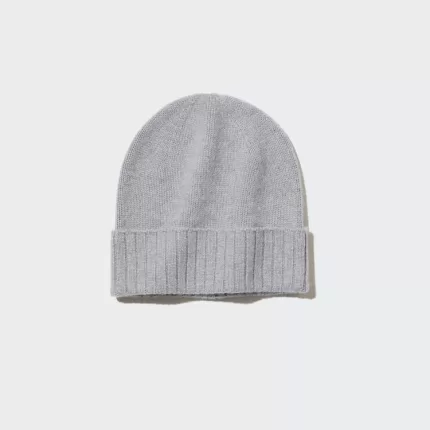 Uniqlo 100% Cashmere Knitted Men’s Hats Light Grey