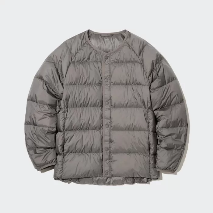 Uniqlo 100% Recycled Down Jackets Men Grey