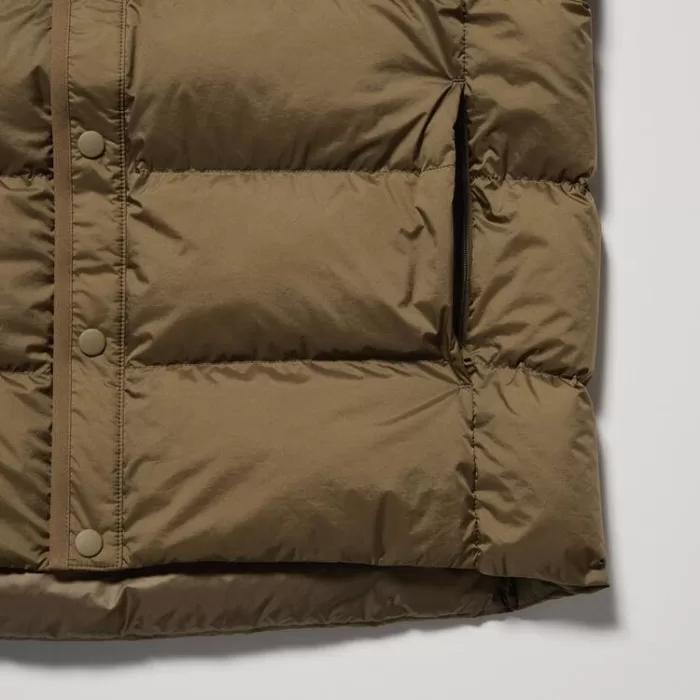 Uniqlo 100% Recycled Down Jackets Women Brown