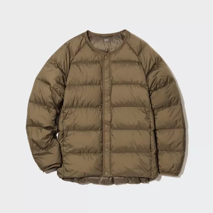 Uniqlo 100% Recycled Down Jackets Women Brown