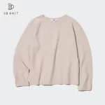 Uniqlo 3d Knit Seamless Cotton Crew Neck Women’s Knitwear Beige