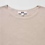 Uniqlo 3d Knit Seamless Cotton Crew Neck Women’s Knitwear Beige