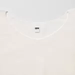 Uniqlo 3d Knit Seamless Cotton Volume Half Sleeved Tops Women White