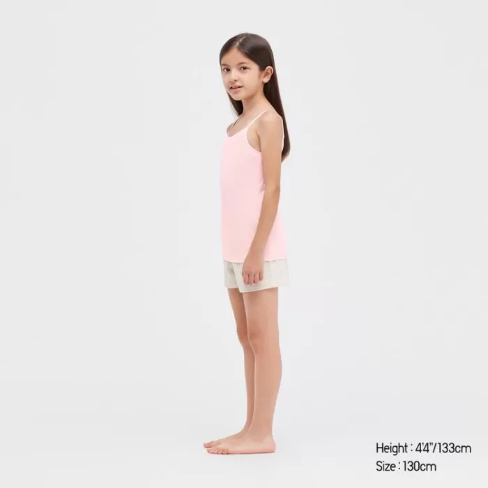 Uniqlo Airism Cotton Blend Camisole Tops Kids Pink