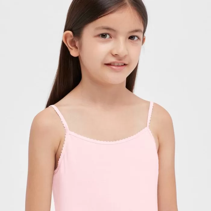 Uniqlo Airism Cotton Blend Camisole Tops Kids Pink