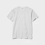 Uniqlo Airism Cotton Crew Neck Short Sleeved T-shirt Men Grey