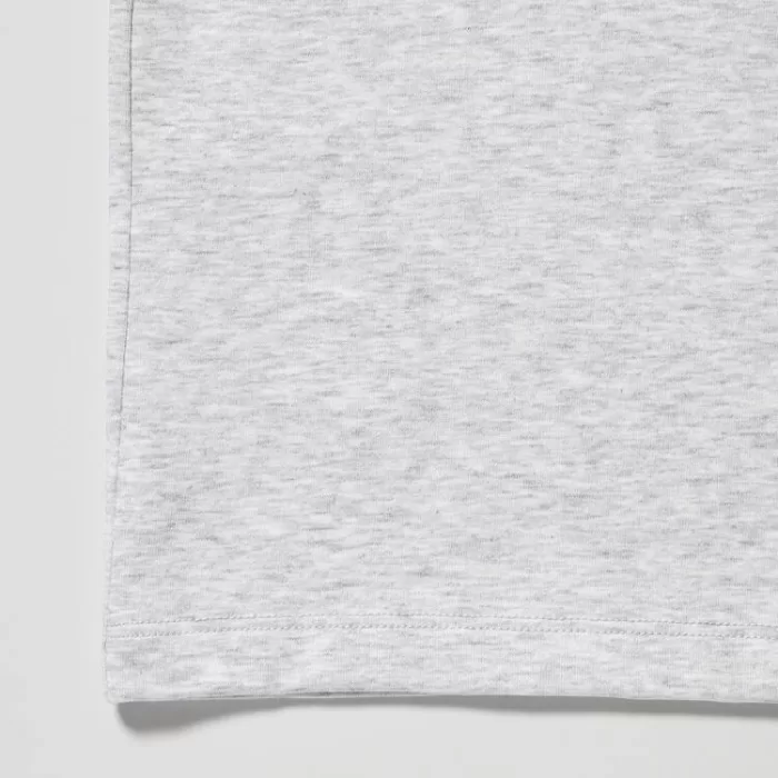 Uniqlo Airism Cotton Crew Neck Short Sleeved T-shirt Men Grey