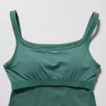 Uniqlo Airism Cotton Cropped Sleeveless Bras Women Green