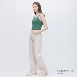 Uniqlo Airism Cotton Cropped Sleeveless Bras Women Green