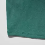 Uniqlo Airism Cotton Cropped Sleeveless Tops Women Green