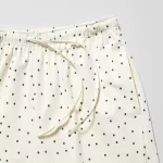 Uniqlo Airism Cotton Dotted Long Sleeved Women’s Homewear White