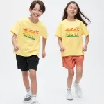 Uniqlo Airism Cotton Printed Short Sleeved T-Shirt for Kids Yellow