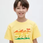 Uniqlo Airism Cotton Printed Short Sleeved T-Shirt for Kids Yellow