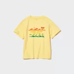 Uniqlo Airism Cotton Printed Short Sleeved T-Shirt for Kids Yellow