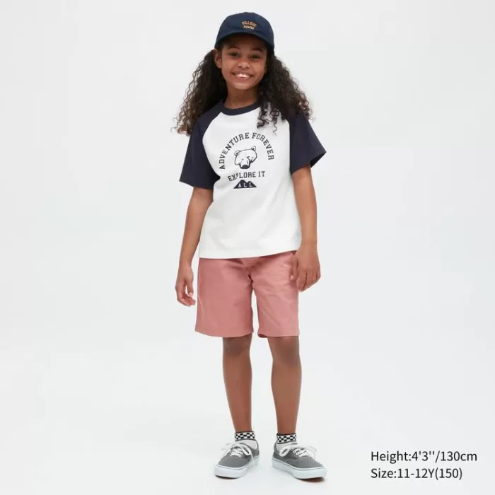 Uniqlo Airism Cotton Printed Short Sleeved T-shirt for Kids in White