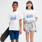 Uniqlo Airism Cotton Printed Short Sleeved T-shirt for Kids in White