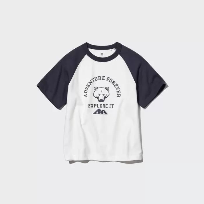 Uniqlo Airism Cotton Printed Short Sleeved T-shirt for Kids in White