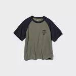 Uniqlo Airism Cotton Printed T-Shirt for Kids Olive Green