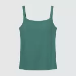 Uniqlo Airism Cotton Ribbed Sleeveless Bras Women Green