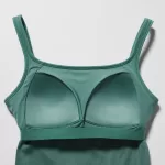 Uniqlo Airism Cotton Ribbed Sleeveless Bras Women Green