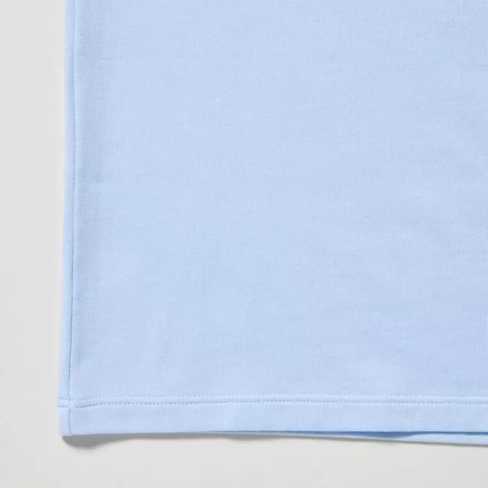 Uniqlo Airism Cotton Scoop Neck T-Shirt Kids Light Blue