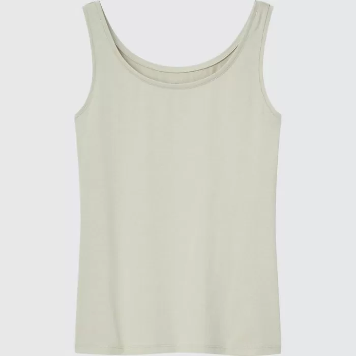 Uniqlo Airism Cotton Vest Women Light Green