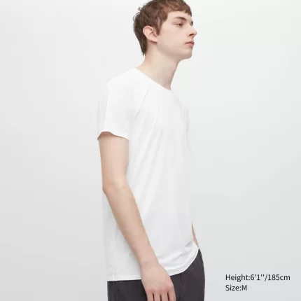 Uniqlo Airism Crew Neck Short Sleeved T-shirt Men White