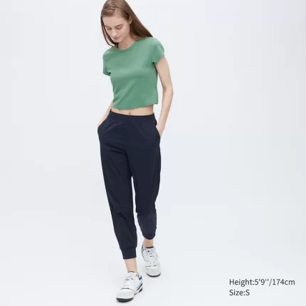 Uniqlo Airism Extra Soft Cropped Short Sleeved T-shirt Women’s Green