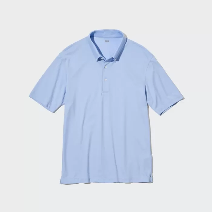 Uniqlo Airism Men’s Polo Shirt Light Blue