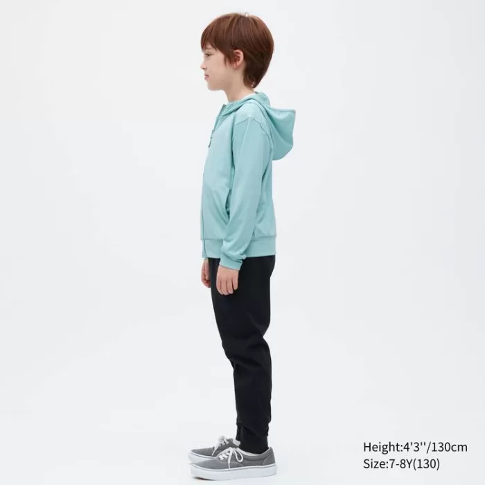 Uniqlo Airism Mesh UV Protection Kids Hoodie Green