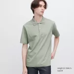 Uniqlo Airism Short Sleeve Polo Shirt Men Green