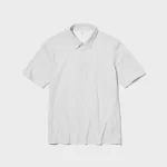 Uniqlo Airism Striped Polo Shirt (Button-down Collar) Men’s Grey