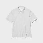 Uniqlo Airism Striped T-shirt (Button-down Collar) Men’s Grey