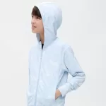 Uniqlo Airism UV Protection Mesh Kids Hoodie Light Blue