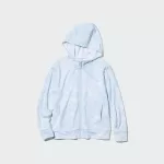 Uniqlo Airism UV Protection Mesh Kids Hoodie Light Blue