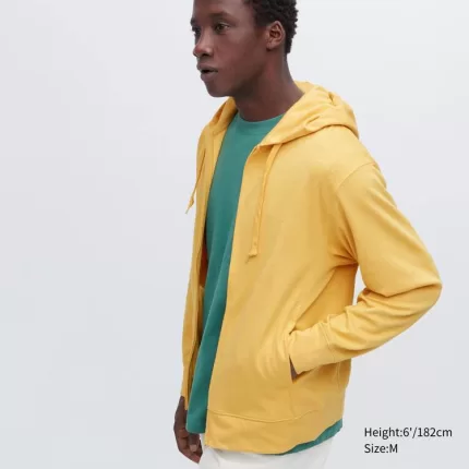 Uniqlo Airism UV Protection Zipped Hoodie Men Yellow