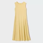 Uniqlo Airism Ultra Stretch Sleeveless Dress Women Yellow