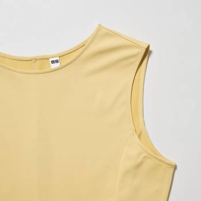 Uniqlo Airism Ultra Stretch Sleeveless Dress Women Yellow