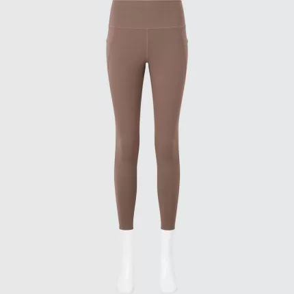 Uniqlo Airism Uv Protection Leggings With Pockets Women Brown