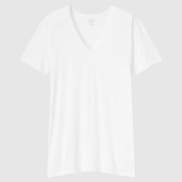 Uniqlo Airism V Neck Men’s T-Shirt White