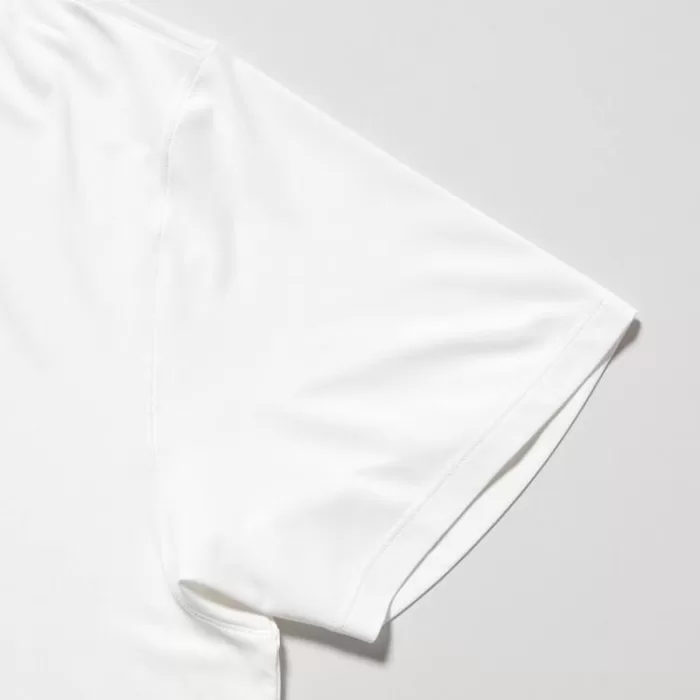 Uniqlo Airism V Neck Short Sleeved T-shirt Men White