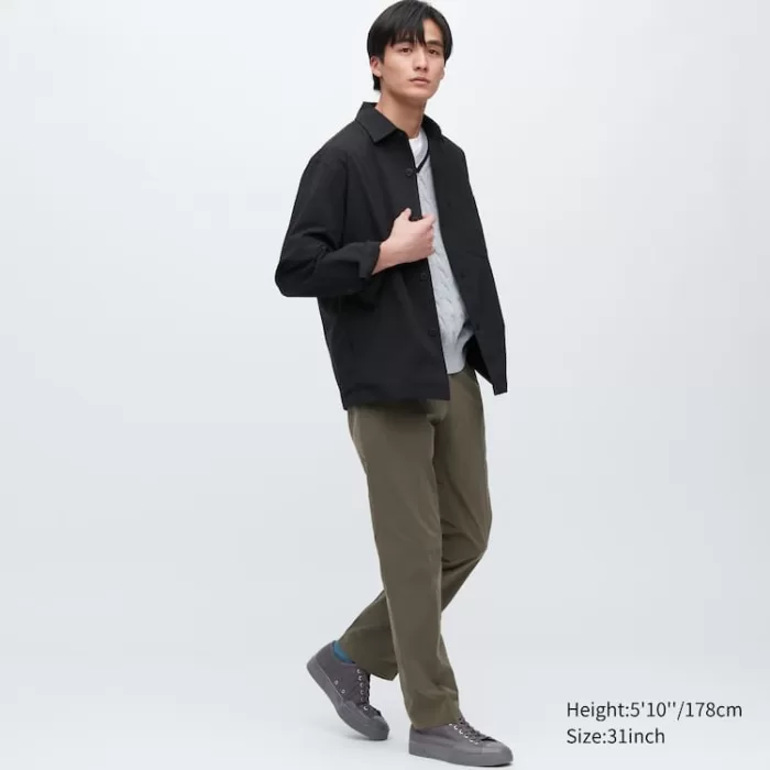 Uniqlo Airsense Ultra Light Cotton-look Men’s Trousers Olive Green