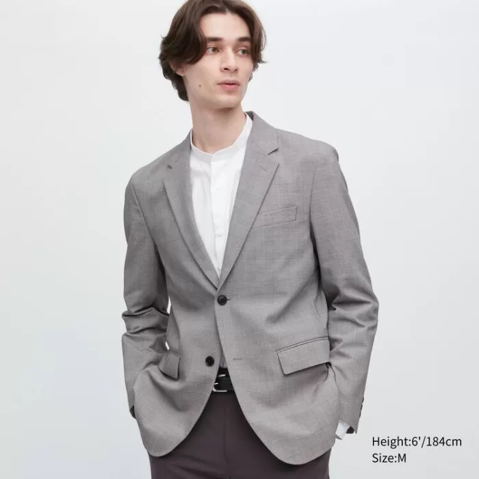 Uniqlo Airsense Ultra Light Glen Checked Men’s Jackets Grey