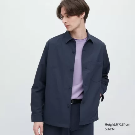 Uniqlo Airsense Ultra Light Seersucker Men’s Jackets Blue