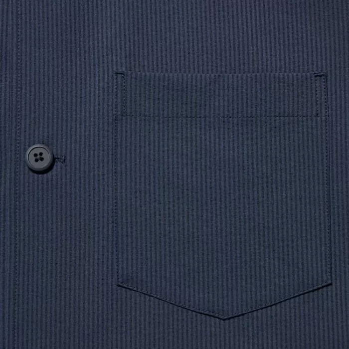 Uniqlo Airsense Ultra Light Seersucker Men’s Overshirt Blue