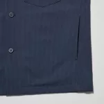 Uniqlo Airsense Ultra Light Seersucker Men’s Overshirt Blue