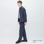 Uniqlo Airsense Ultra Light Seersucker Relaxed Fit Men’s Suits Blue