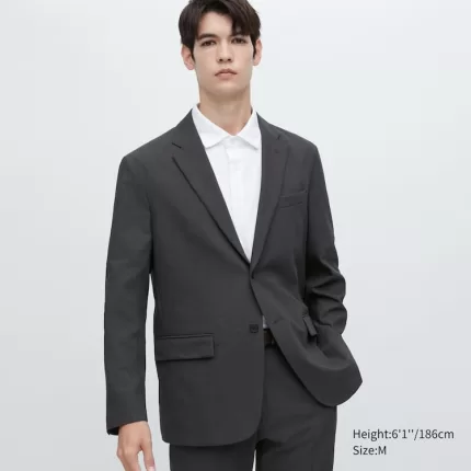 Uniqlo Airsense Ultra Light Wool-like Men’s Suits Dark Grey