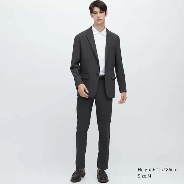 Uniqlo Airsense Ultra Light Wool-like Men’s Suits Dark Grey