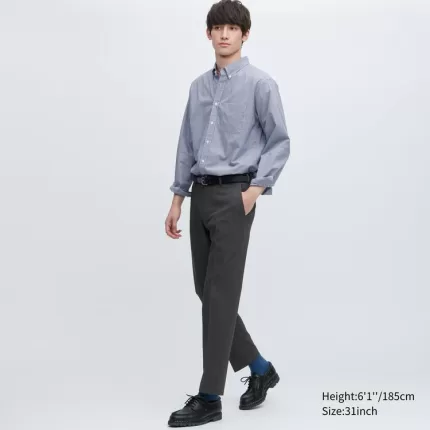 Uniqlo Airsense Ultra Light Wool-like Pants (Short) Men Dark Grey